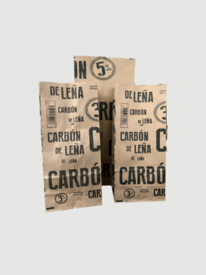 Bolsa Carbon 3kg  Fondo Cuadrado 100 unidades