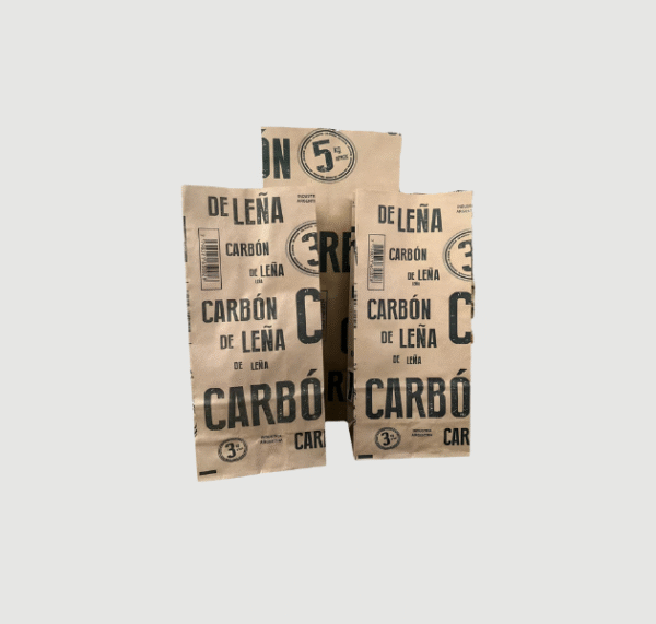 Bolsa Carbon 3kg  Fondo Cuadrado 500 unidades